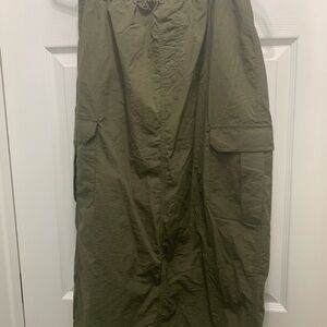 Olive Green Cargo Skirt
